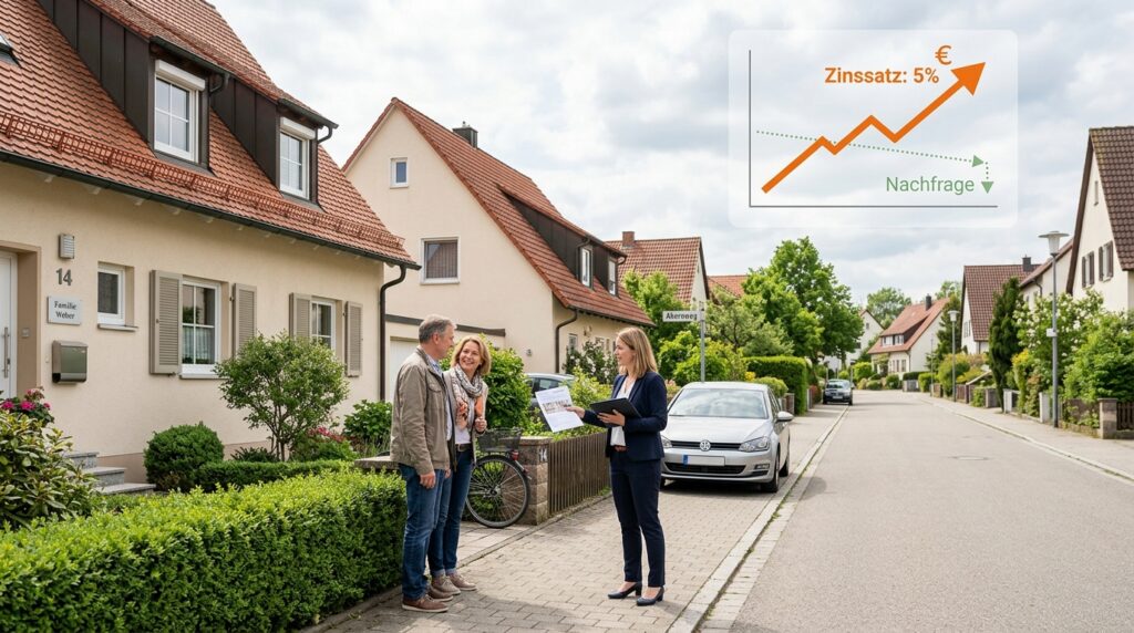 Wohnhaus in der Filderregion vor unsicherem Immobilienmarkt und steigenden Zinsen