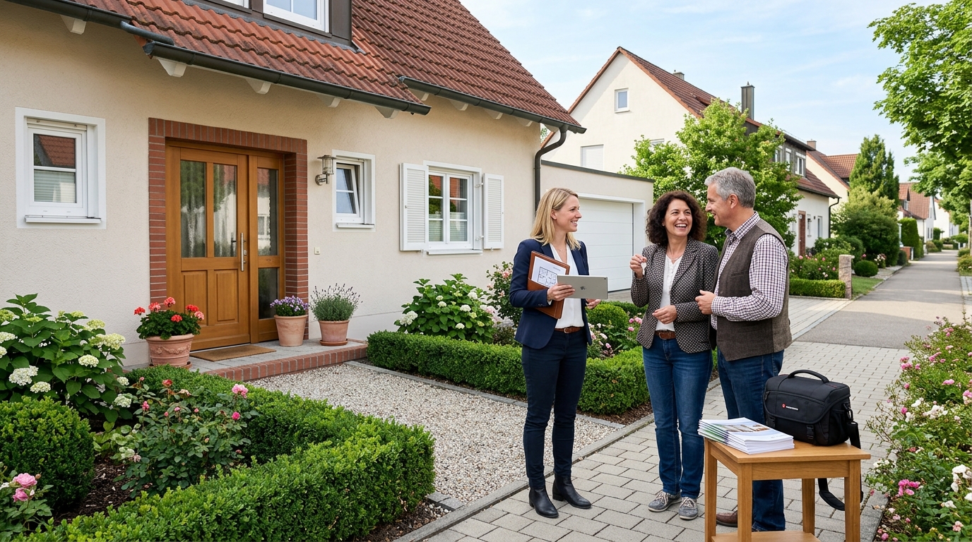 Außenansicht Wohnhaus in der Filderregion, Immobilienverkauf und professionelle Vermarktung