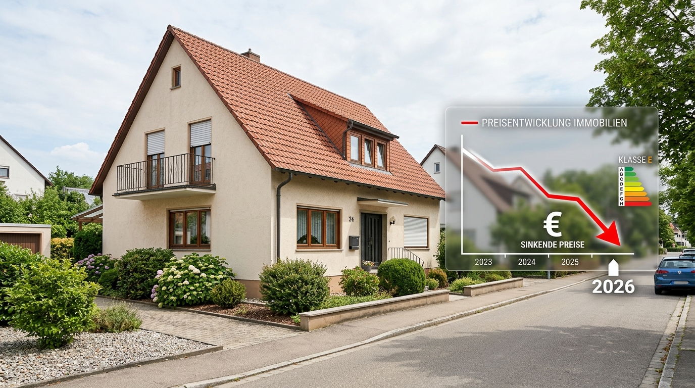 Altbaubestand der 1970er/80er Jahre in der Filderregion mit typischer schlechter Energieeffizienz