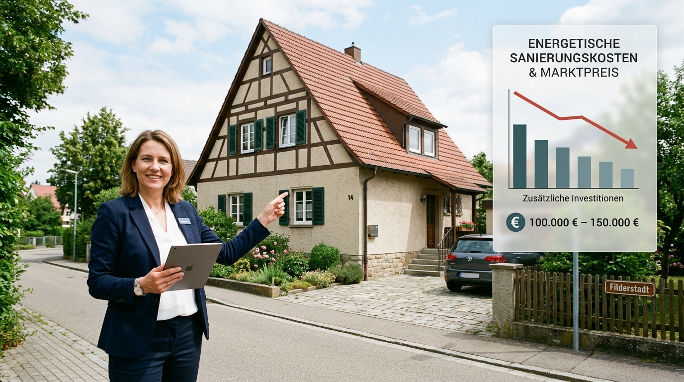 Altbau in der Filder-Region mit energetischem Sanierungsstau und notwendiger Modernisierung