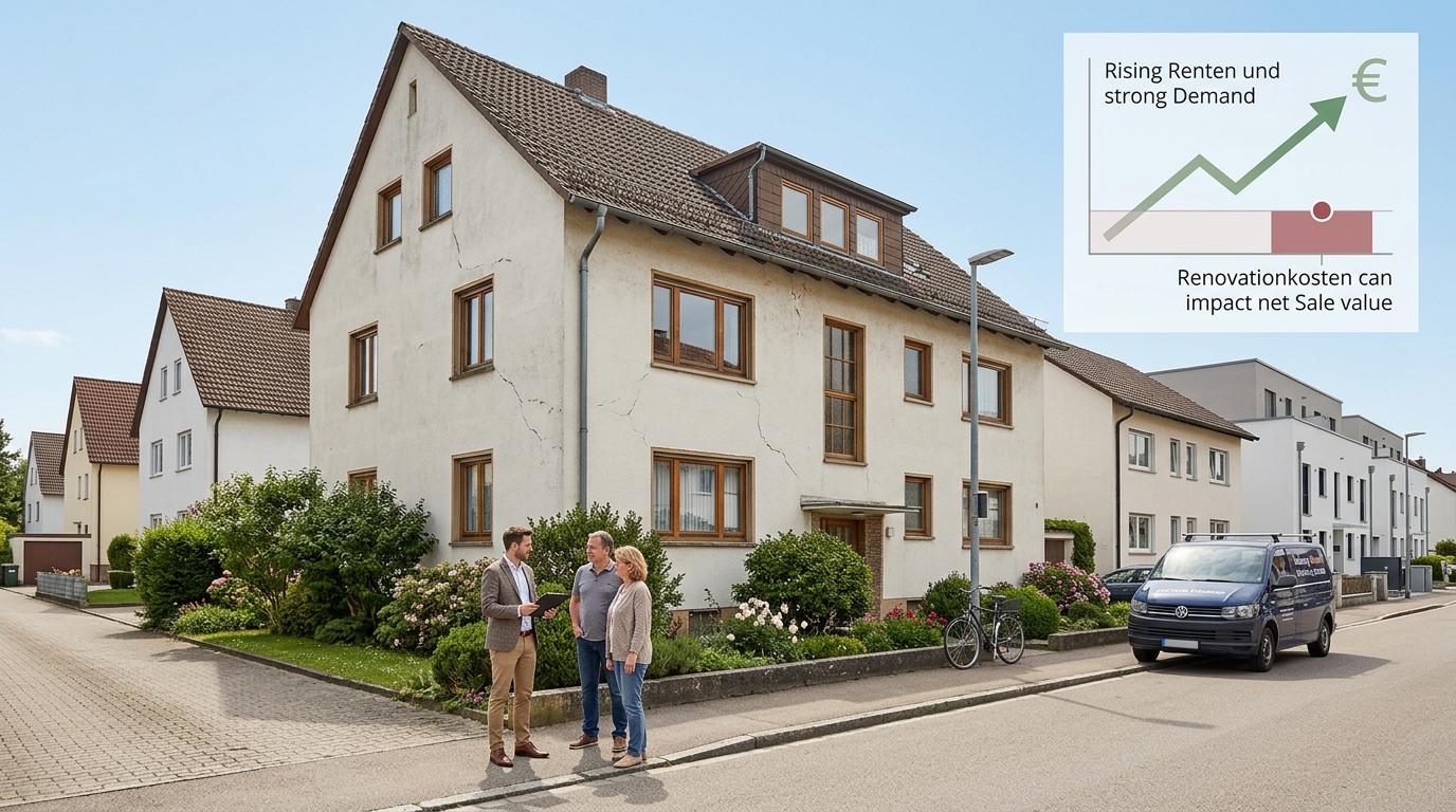 Sanierungsbedürftiges Wohnhaus in der Filder-Region vor Renovierung